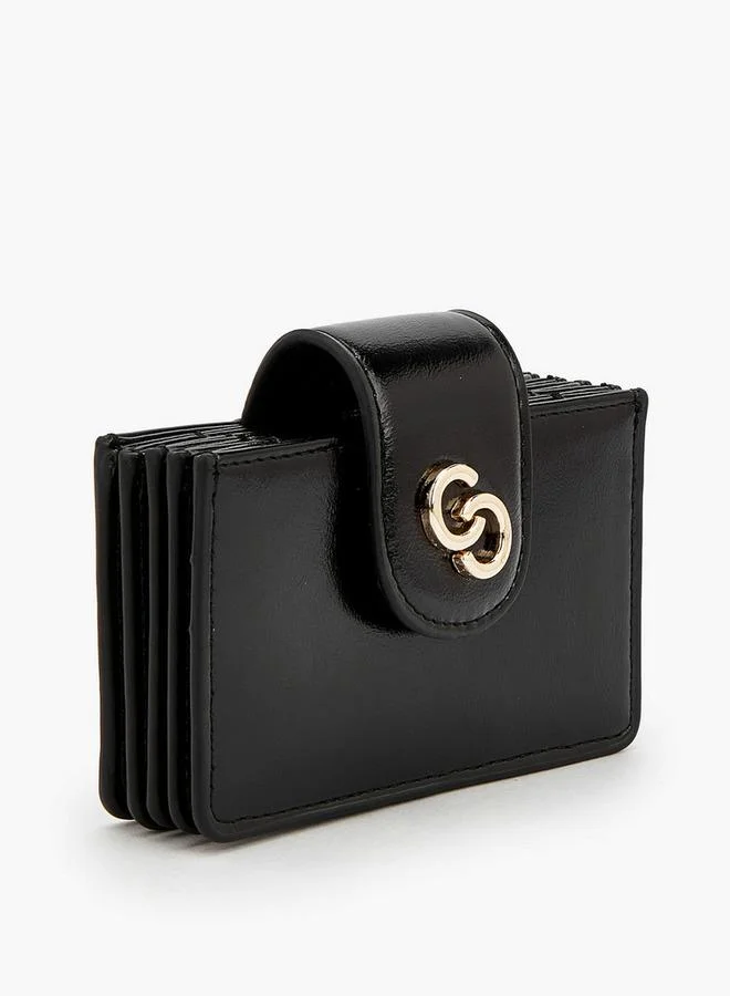 Celeste BLACK Card Holder With Metallic Accent for Women | Best Price UAE