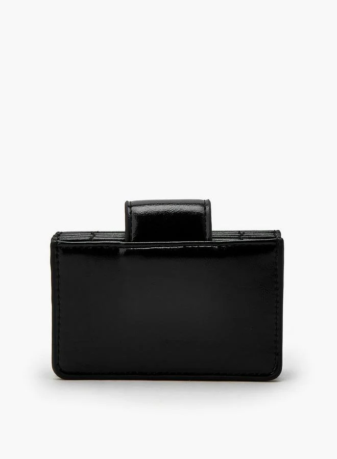 Celeste BLACK Card Holder With Metallic Accent for Women | Best Price UAE