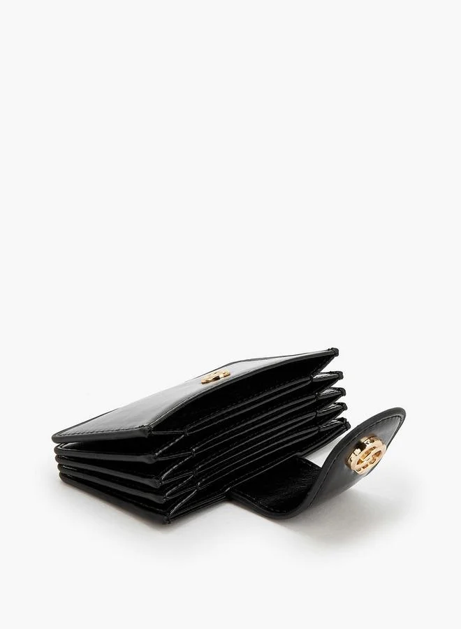 Celeste BLACK Card Holder With Metallic Accent for Women | Best Price UAE