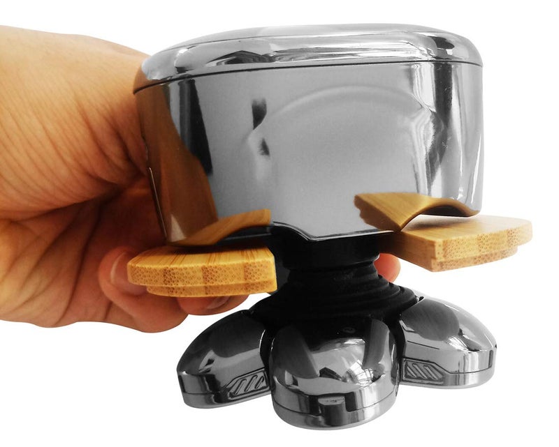 FitSand Bamboo Shaver Rinse Stand Compatible with Skull Shaver Pitbull Gold PRO GX5 Head and face Shaver - Image 5