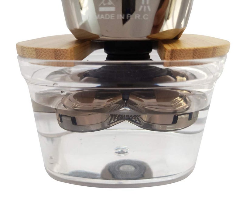 FitSand Bamboo Shaver Rinse Stand Compatible with Skull Shaver Pitbull Gold PRO GX5 Head and face Shaver - Image 4