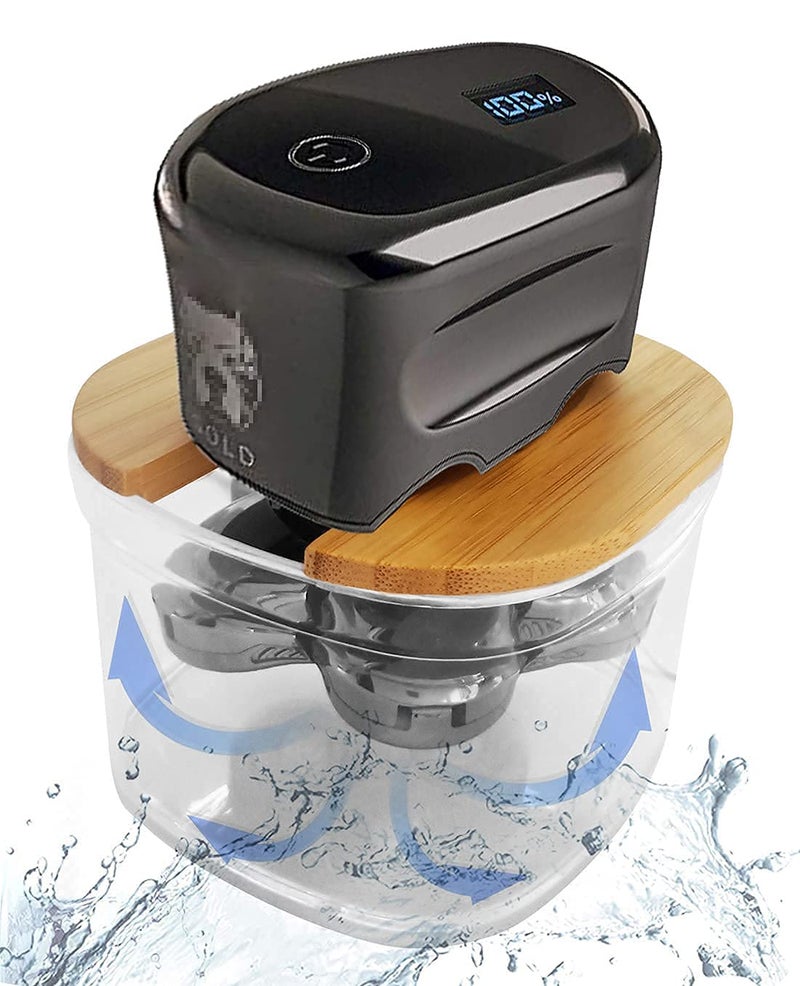 FitSand Bamboo Shaver Rinse Stand Compatible with Skull Shaver Pitbull Gold PRO GX5 Head and face Shaver - Image 1