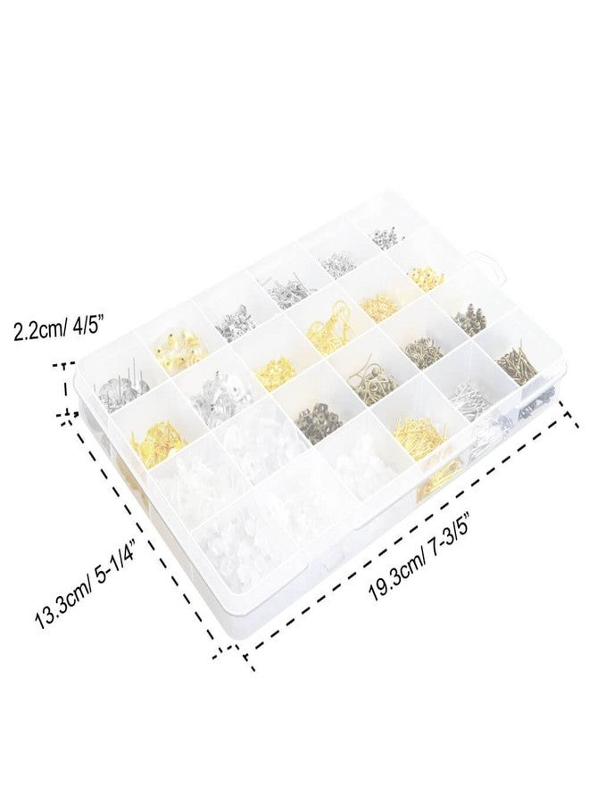 Paxcoo 2400Pcs Earring Making Supplies Kit with 24 Style Earring Hooks, Earring Backs, Earrings Posts and Earring Making Findings for Adult - Image 5