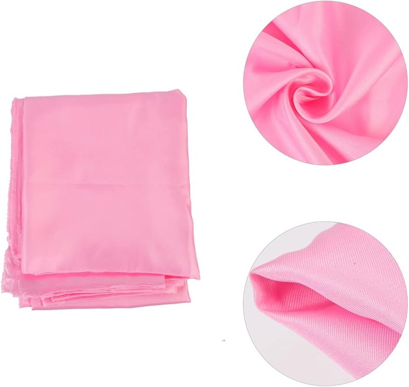 Pink Polyester Satin Fabric For DIY Clothing Hair Accessories And Wedding Crafts - Image 4