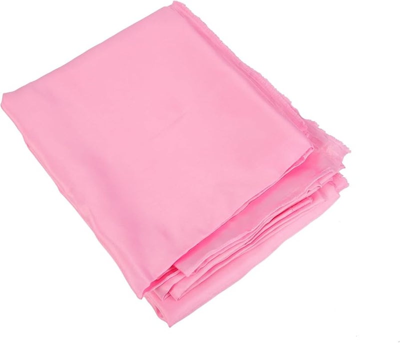 Pink Polyester Satin Fabric For DIY Clothing Hair Accessories And Wedding Crafts - Image 2
