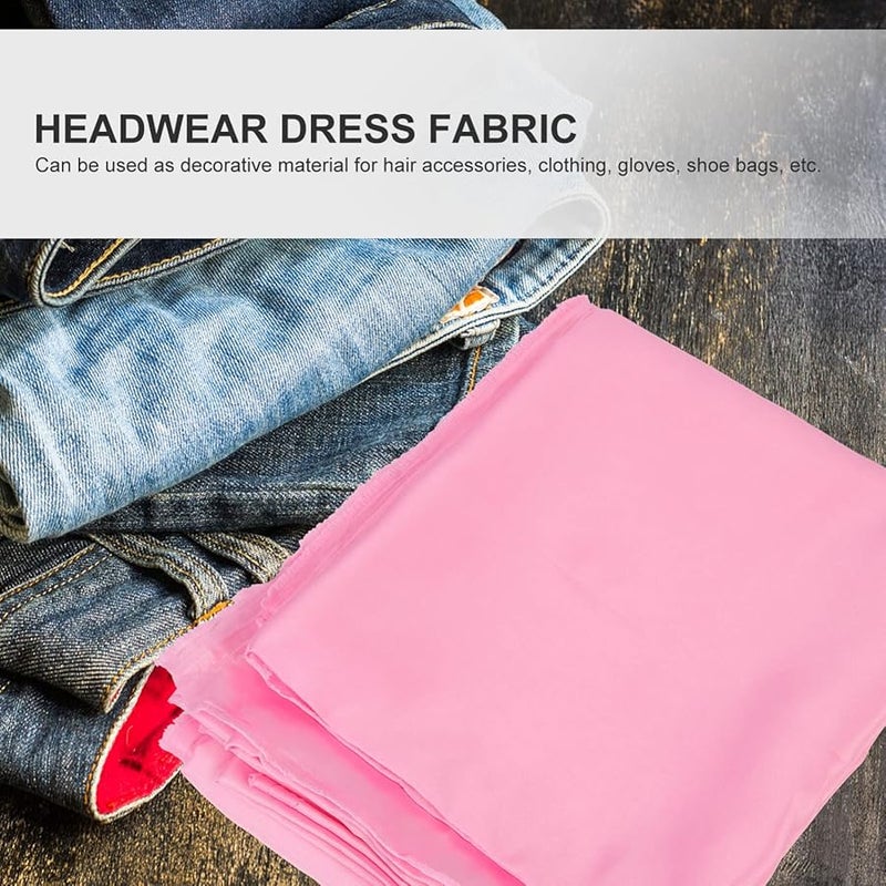 Pink Polyester Satin Fabric For DIY Clothing Hair Accessories And Wedding Crafts - Image 3
