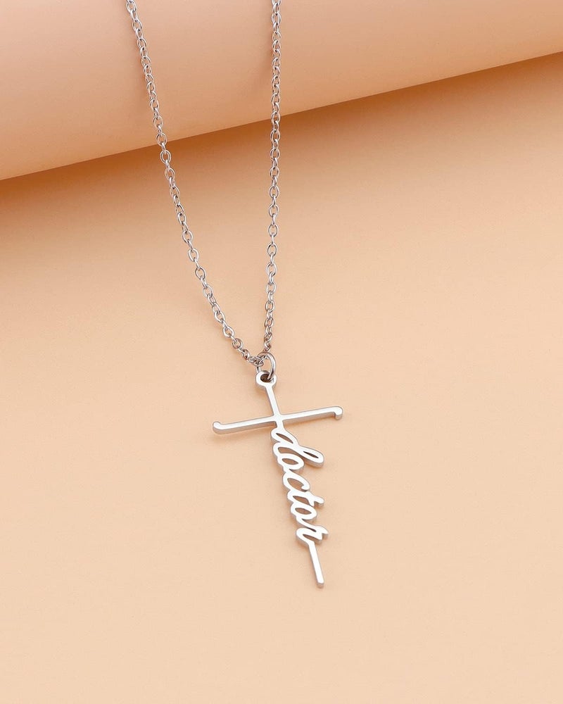 Lcherry Faith Cross Pendant Necklace for Women Religious Christian Jewelry Mother's Day Gifts for Women - Image 4