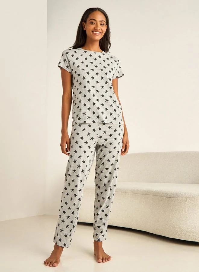 سبلاش فيڤ طقم بيجامة تي شيرت وبنطلون