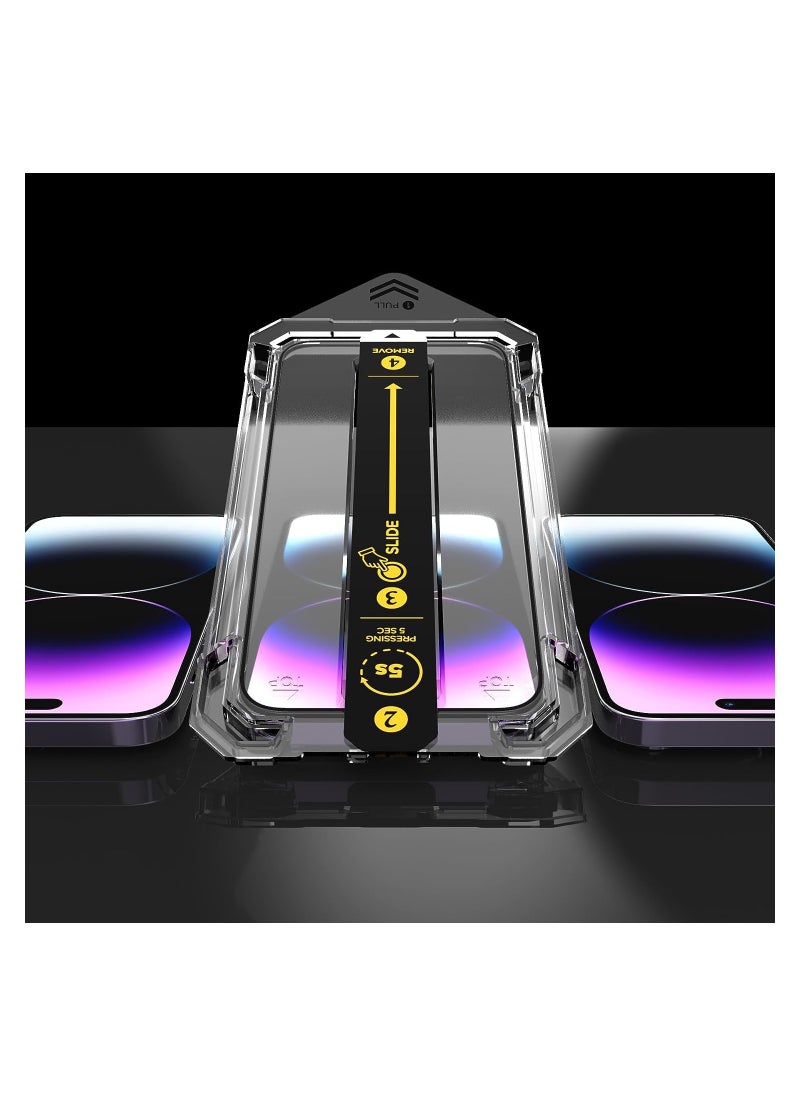 AJYAL - [Pack for 2]  iPhone 13 PRO Auto Alignment Screen Protector [Premium Tempered Glass] Sensor Protection, Easy Installation, Anti-Fingerprint for iPhone 13 PRO - Image 1