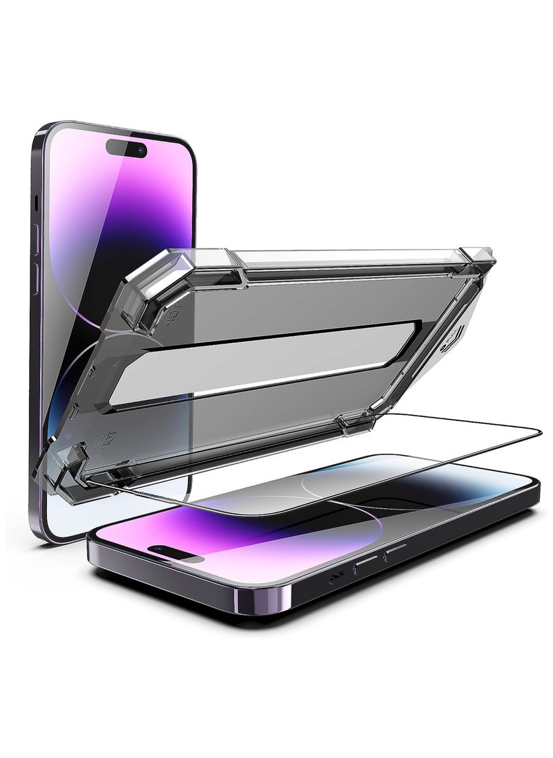 AJYAL - [Pack for 2]  iPhone 13 PRO Auto Alignment Screen Protector [Premium Tempered Glass] Sensor Protection, Easy Installation, Anti-Fingerprint for iPhone 13 PRO - Image 1