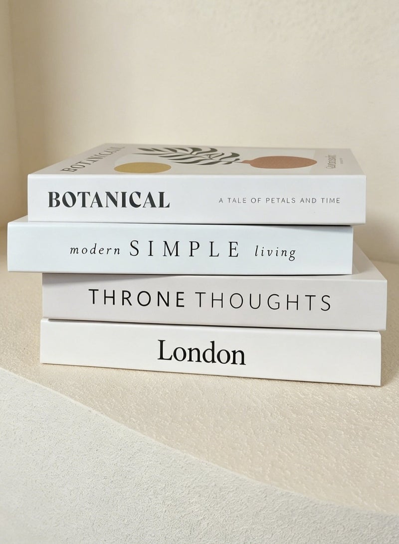 AuliceVerse "4PCS Neutral Decorative Books for Home Decor - Fake Books with Modern Nordic Matte Design | Minimalist Faux Book Set for Shelf, Coffee Table, Living Room, Office & Bedroom, Classy Fashion Decor" - Image 2