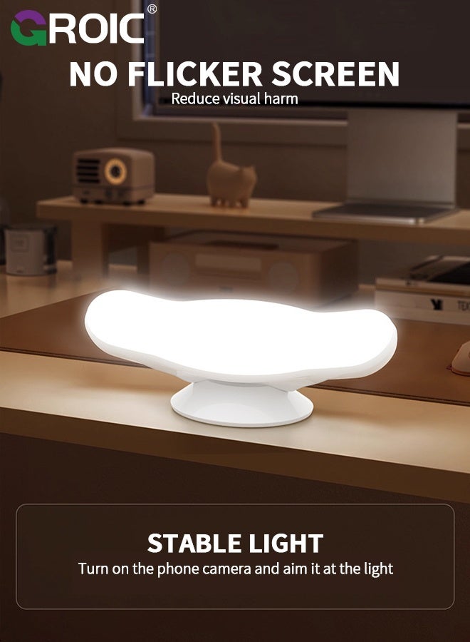 GROIC 3 Pcs Live Streaming Fill Light for Neck, Professional Under-Chin Fill Light - 120° Adjustable, CRI95+ High Color Accuracy, 3-Color Temperature LED Desk Lamp for Live Streaming, Selfies, Makeup & Video Calls - Image 5