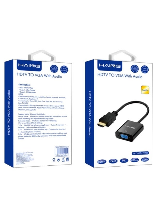 Haing HDMI converter To VGA with Audio HAING Hl-2003-HVAU - Image 3