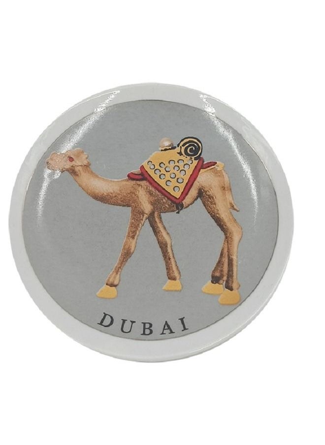 Antique Museum - porcelain handmade camel plate stand Dubai writing 10 cm round - Image 1