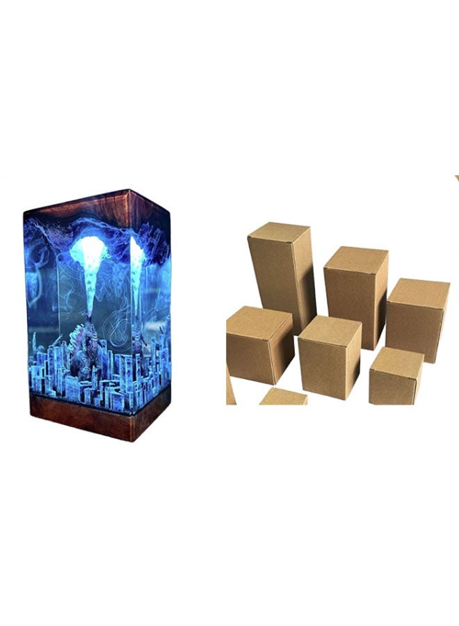 نيوترل مصباح ليلي / مصباح زخرفي على شكل غودزيلا - أنفاس ذرية، يتميز بإضاءة متدرجة متعددة الألوان مع إعدادات قابلة للتعديل للسطوع واللون. هدية ممتازة للأصدقاء والعائلة. - Image 2