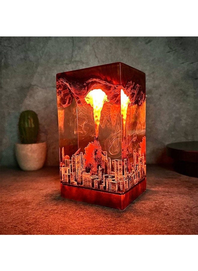 نيوترل مصباح ليلي / مصباح زخرفي على شكل غودزيلا - أنفاس ذرية، يتميز بإضاءة متدرجة متعددة الألوان مع إعدادات قابلة للتعديل للسطوع واللون. هدية ممتازة للأصدقاء والعائلة. - Image 3