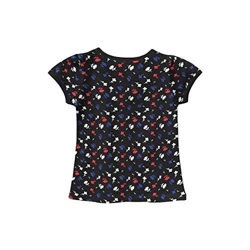 ARIEL Cotton Regular Fit Half Sleeve Cotton T-Shirts for Girls - Round Neck Tops for Girl, Multicolor - Pack of 3 - Image 4