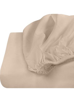 erorex King Fitted Sheet Bottom Sheet Deep Pocket Soft Microfiber Shrinkage And Fade Resistant Easy Care 1 Fitted Sheet Only Beige  - Image 4