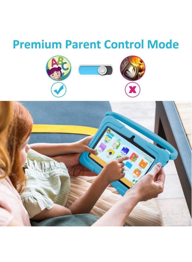 7-Inch Android Kids Tablet PC for Study Education, 1G RAM 16G ROM WiFi 1024*600 Children Tablets with Silicone Tablet Case (Blue)  - Image 5
