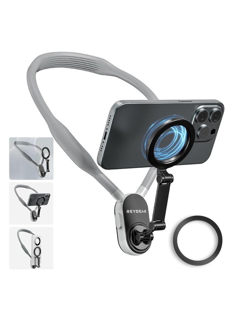 فاروبيز حامل رقبة Magsafe POV لهاتف iPhone 15/14/13/12 Pro Mini/Plus/Pro/Pro Max، حامل حامل للهاتف على شكل قلادة بدون استخدام اليد مع حلقة مغناطيسية لملحقات الهاتف المحمول  - Image 1