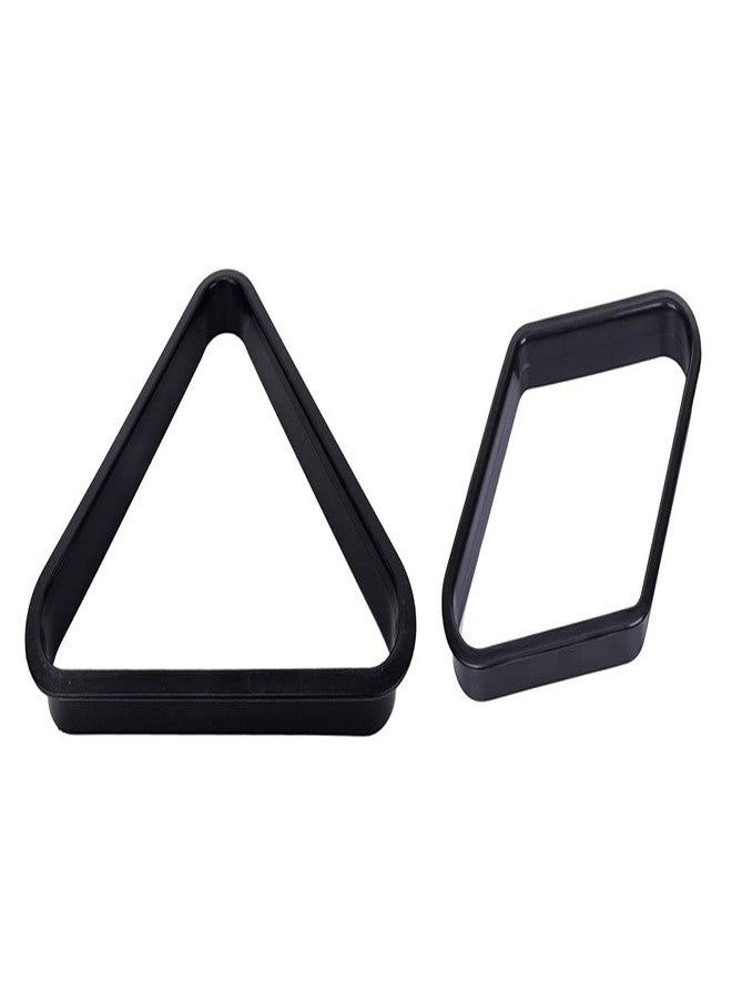 JBB Combo of Snooker and Pool Table Plastic Triangle and 9 Ball Frame in Black Color - Image 1
