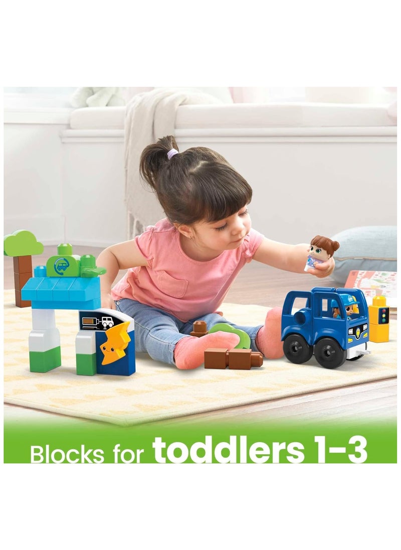 Mega Bloks - Mega Bloks Green Town Charge Go Bus Building S36 Toy Gift Set For Ages 1-5 - Image 1