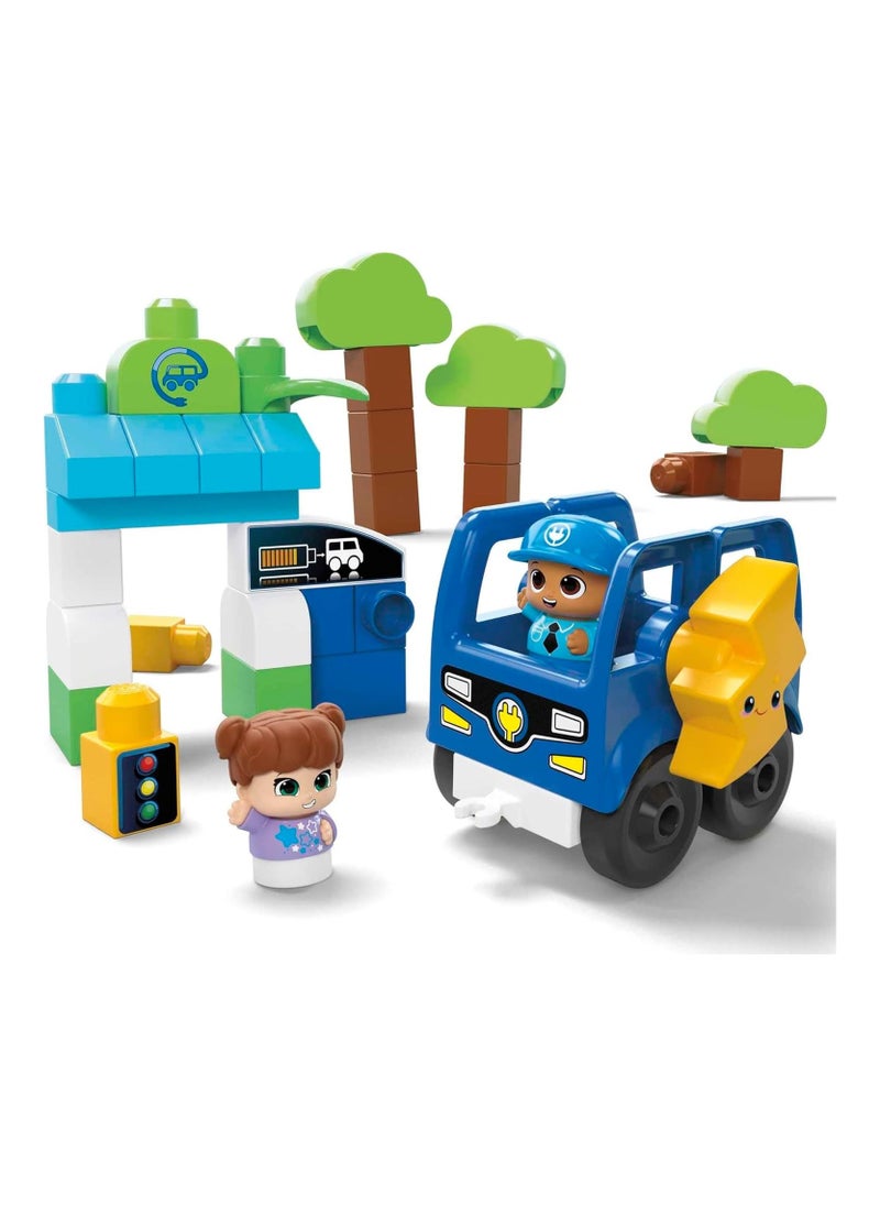 Mega Bloks - Mega Bloks Green Town Charge Go Bus Building S36 Toy Gift Set For Ages 1-5 - Image 1