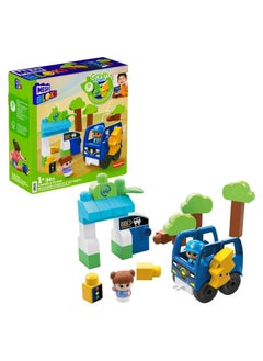 Mega Bloks Green Town Charge Go Bus Building S36 Toy Gift Set For Ages 1-5