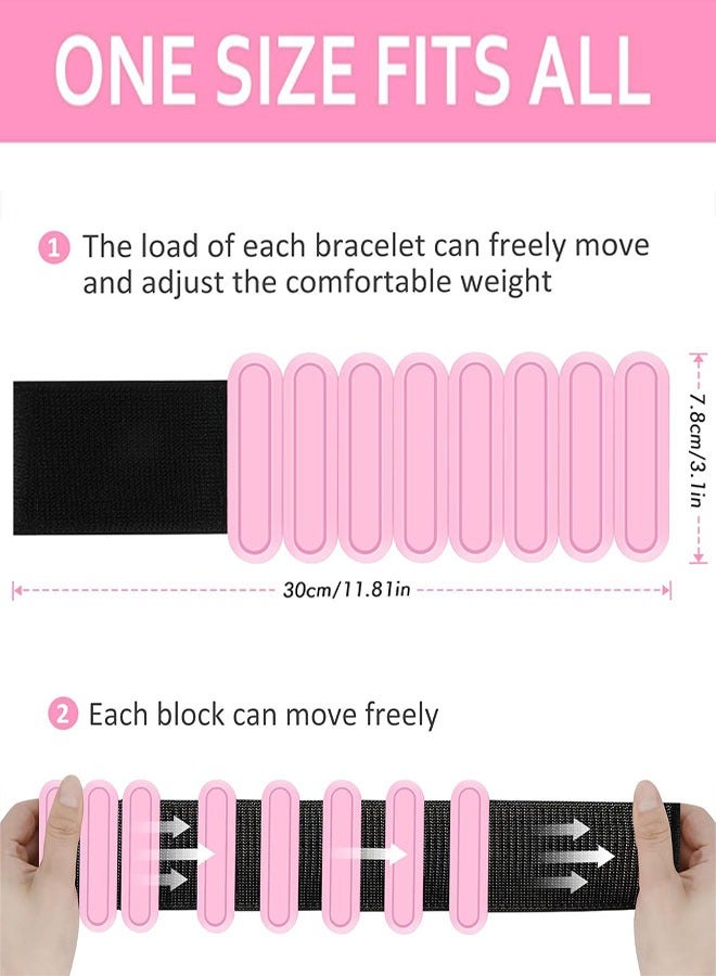 أوزان للمعصم والكاحل للنساء، أوزان قوية للذراعين والساقين يمكن ارتداؤها مجموعة من 2، أوزان كاحل قابلة للتعديل للمشي واليوغا والرقص والرقص والباري، وصالة الألعاب الرياضية والتمارين الرياضية والبيلاتيس والمشي والجري - Image 2