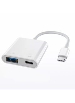 TIGER USB-C Camera Adapter for Apple iPhone 15 – Plug and Play 3.0 OTG Adapter with Charging Port, Supports Card Reader, USB Flash Drive, Keyboard, and Mouse – White  - Image 2