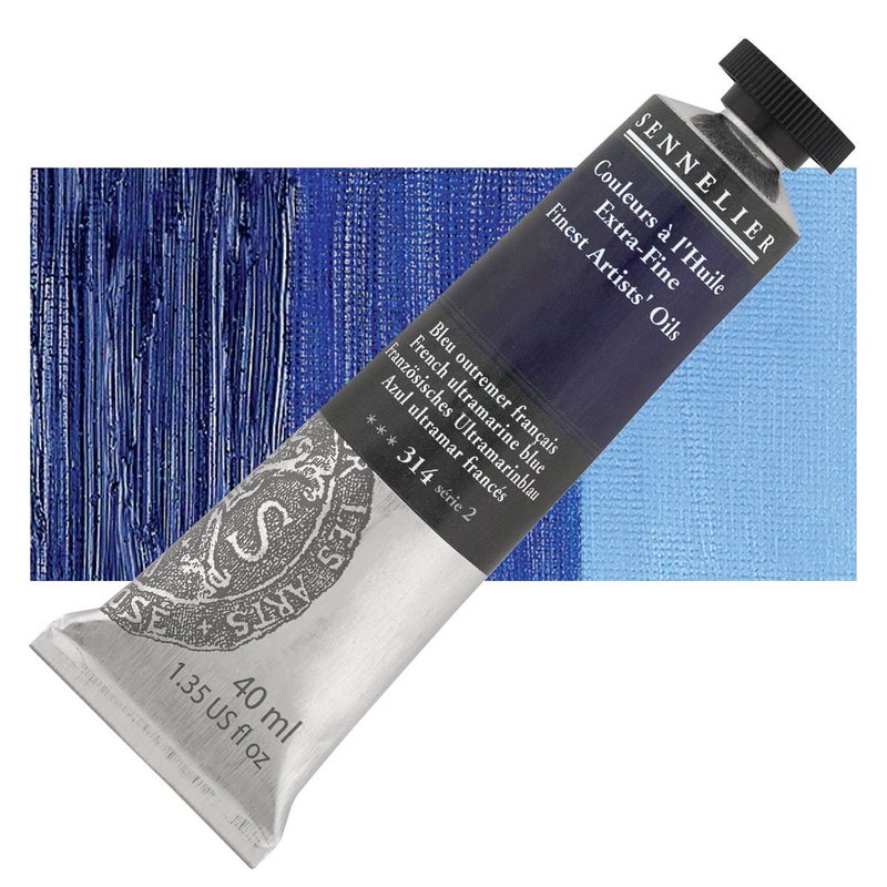 Sennelier Finest Artist Oil Colour 40 ML Series 2(French Ultramarine Blue)|Ideal for Primed Canvas,Oil Paper or Wood Panels with Oil Brushes,Painting Knives,Linseed Oil,solvents and Impasto Mediums. - Image 3