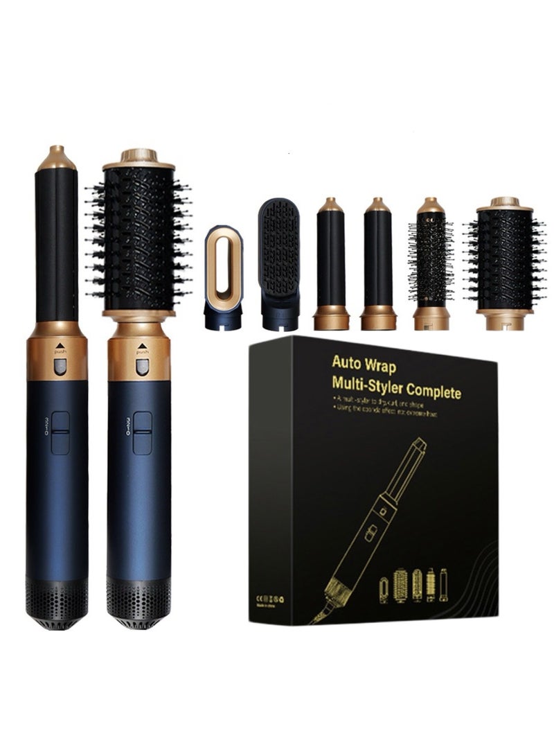 general Multifunctional 6-in-1 Hot Air Comb Automatic Curler Straightening Comb Hair Dryer Curler Color Box Packaging - Image 1