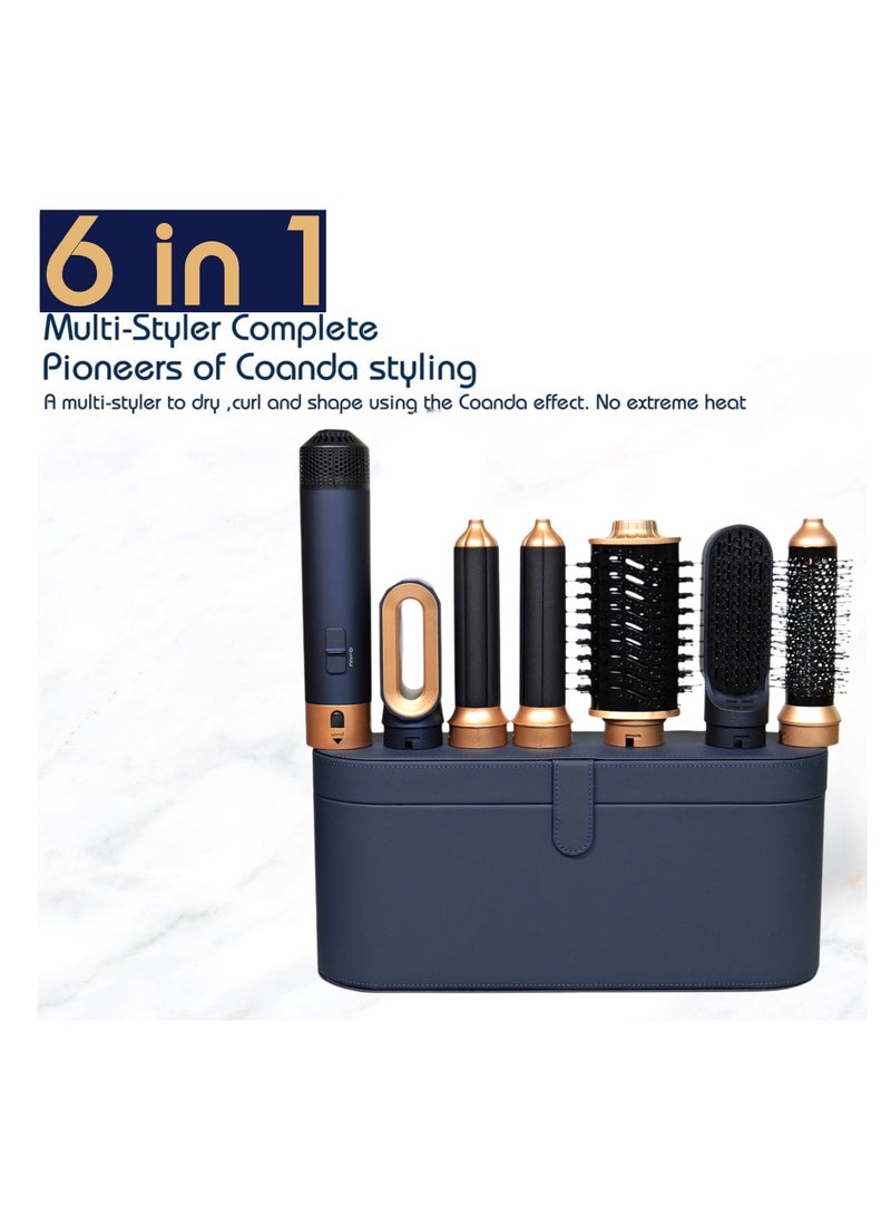 general Multifunctional 6-in-1 Hot Air Comb Automatic Curler Straightening Comb Hair Dryer Curler Color Box Packaging - Image 5