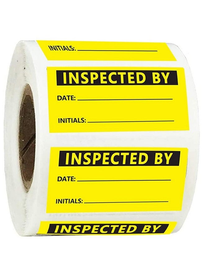 Top label Inspected By Stickers,Quality Control Inventory Labels For Company,2X1 Inch,500 Pcs Per Roll - Image 2