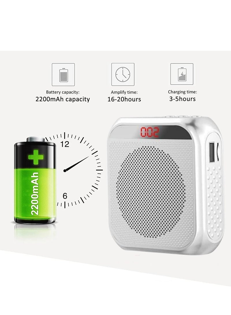 Portable Voice Amplifier for Teachers, Rechargeable Microphone for Teachers, Small Speaker Amplifier with Wired Microphone, PA System for Outdoors, Teaching, Meeting, Presentation, etc - Image 5