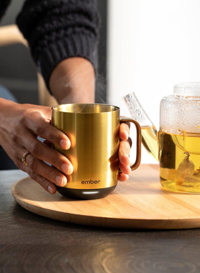 Ember Mug 2 10OZ / 295ML | Temperature Control Mug, Vacuum Insulated Stainless Steel Smart Cup for Coffee, Tea, Water, 90Min Battery Life, iOS/Android - Metallic Gold - Image 5