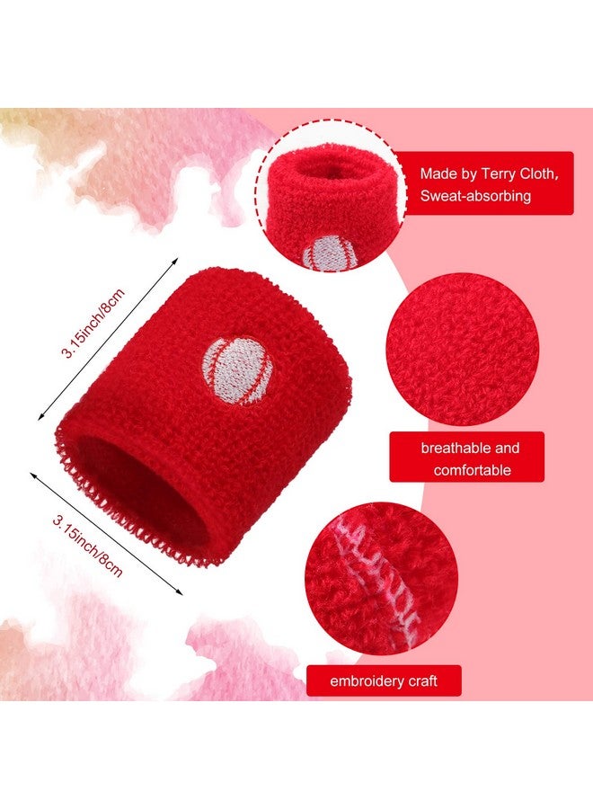 Cindeer 36 Pieces Sports Party Favors Sports Wristbands Kids Sports Themed Birthday Party Supplies Wrist Sweat Bands Colored Wristbands In 6 Colors And 4 Designs For Kids Sport Party Birthday Party Supplies - Image 3