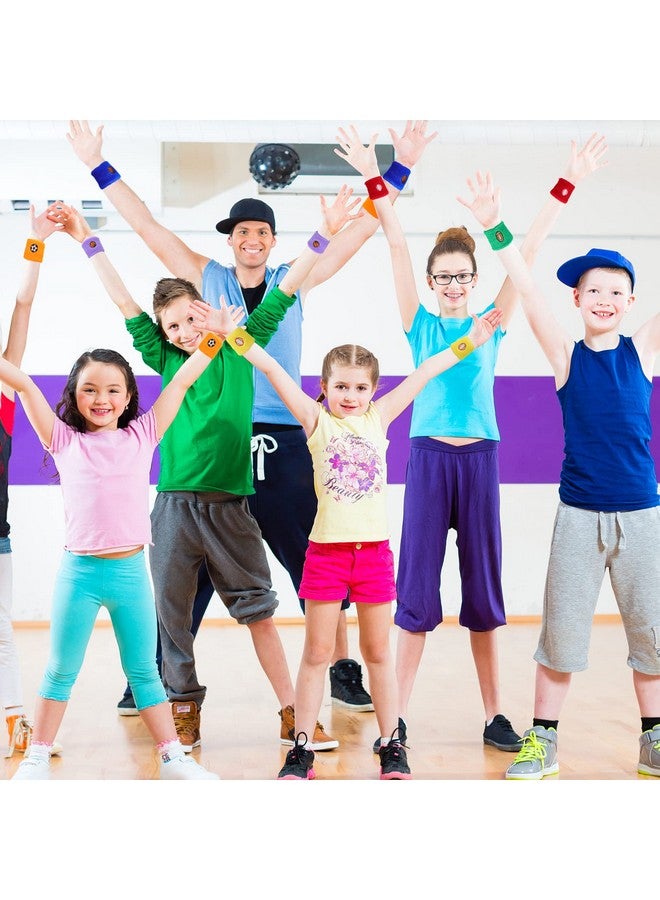 Cindeer 36 Pieces Sports Party Favors Sports Wristbands Kids Sports Themed Birthday Party Supplies Wrist Sweat Bands Colored Wristbands In 6 Colors And 4 Designs For Kids Sport Party Birthday Party Supplies - Image 5