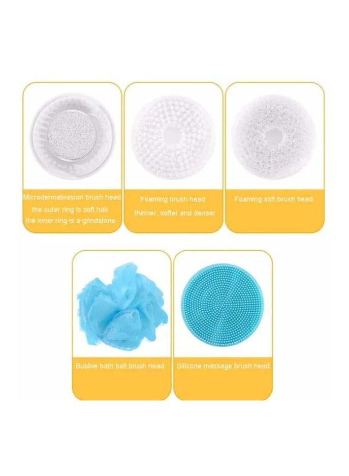 دينكس فرشاة استحمام الكترونية ذكية متعددة الوظائف | فرشاة تنظيف الجسم بـ5 رؤوس مختلفة - Image 3