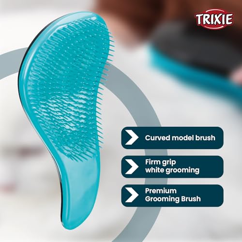 Trixie Soft Brush for Dogs and Cats - Gentle Detangling, Soft Bristles, Reduces Shedding, Durable Plastic, Suitable for All Fur Types – 19 cm - Image 5