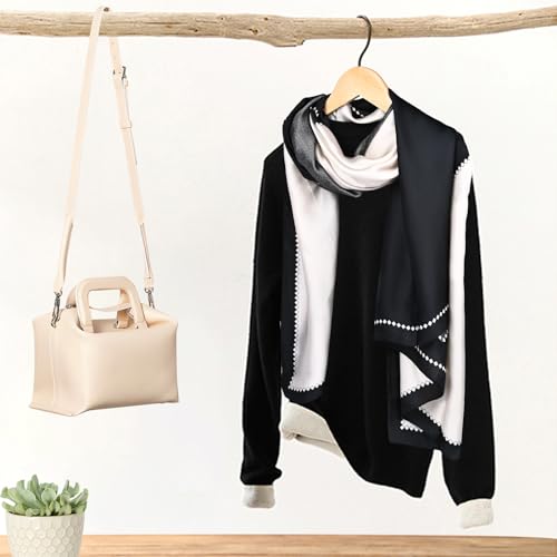 FINIZO Mulberry Silk Feeling Long Scarf for Women Large Shawls for Headscarf and Neck Sunscreen Shawls - Image 3