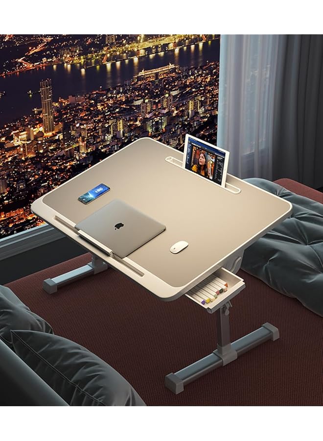 erorex Laptop Desk Foldable Lap Desk For Bed Bed Desk For Laptop Portable Laptop Table Laptop Bed Trays Table Computer Bed Table With Storage For Laptop Working Eating And Writing Grey - Image 1
