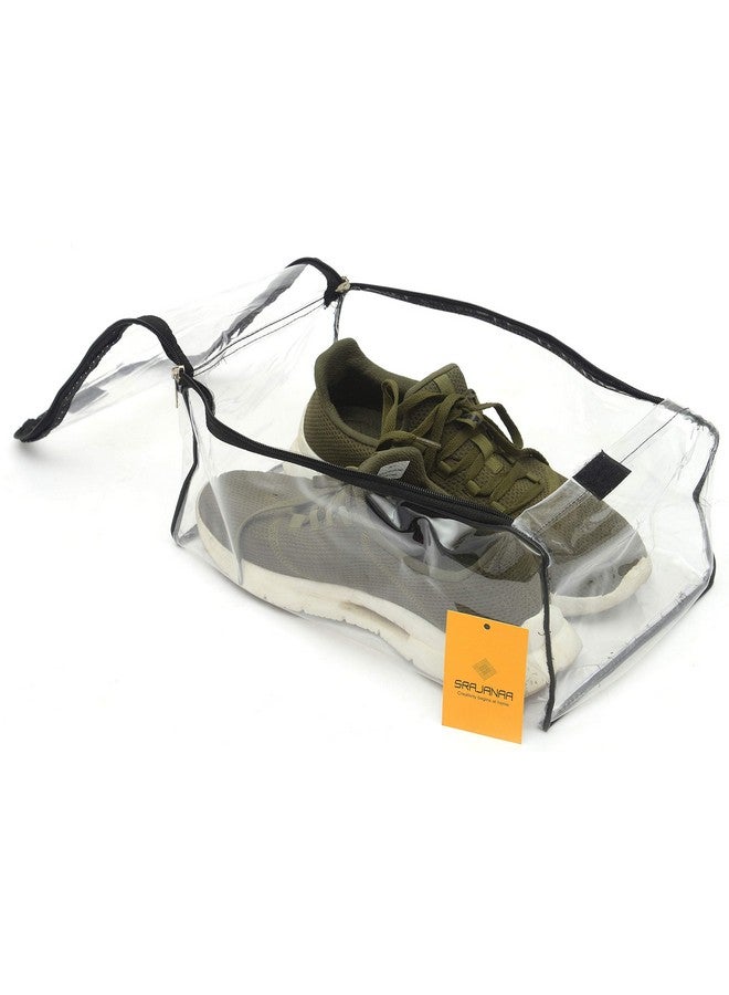 SRAJANAA Srajanaa Transparent Waterproof Multiutility Portable Dustproof Shoe Storage Organisers Pouch Bag/Cover | Durable Waterproof Shoe Storage for Travel, Closet, and Home Organization (Set of 15) - Image 3