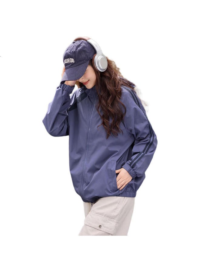 dme Outdoor Hiking Lazy Style Breathable All-Match Slim Lightweight Commuting Sports Women'S Jacket Purple Xl - Image 2