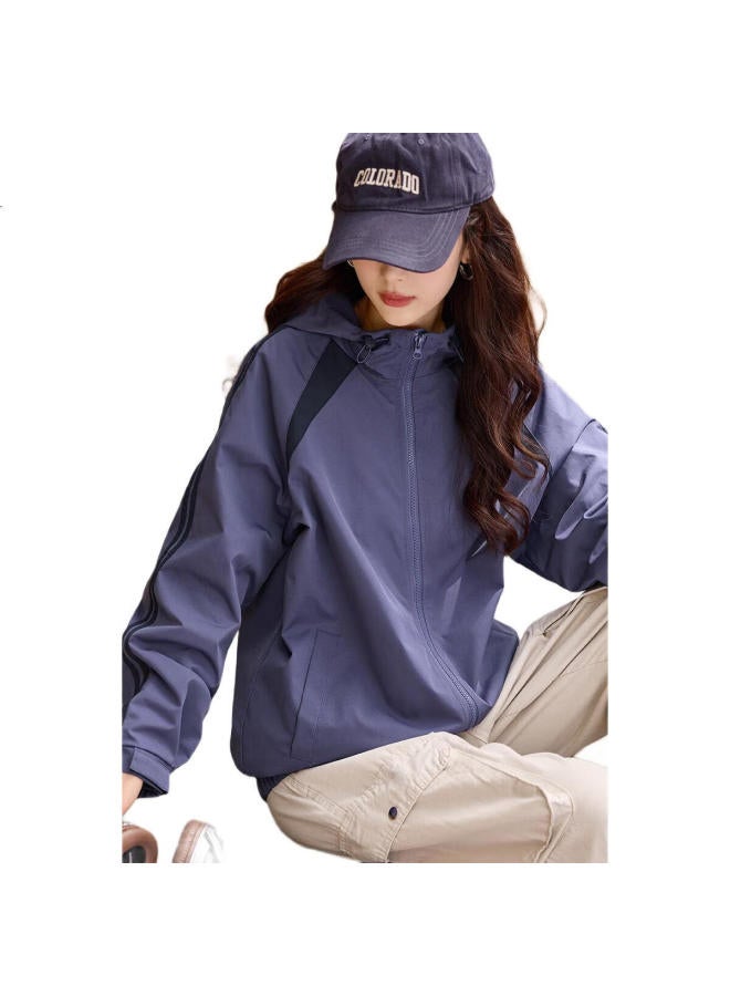 dme Outdoor Hiking Lazy Style Breathable All-Match Slim Lightweight Commuting Sports Women'S Jacket Purple Xl - Image 3