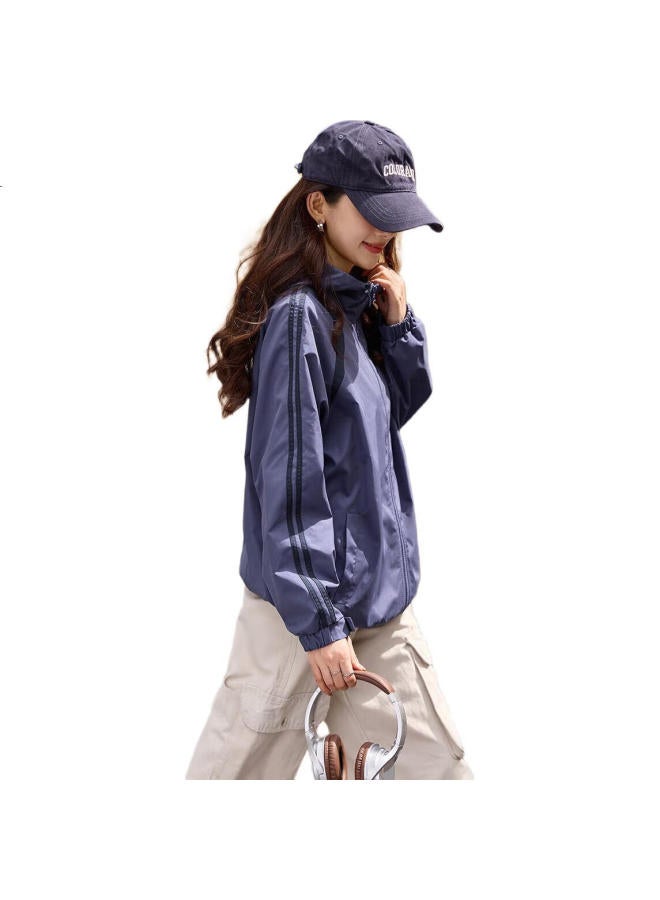 dme Outdoor Hiking Lazy Style Breathable All-Match Slim Lightweight Commuting Sports Women'S Jacket Purple Xl - Image 1