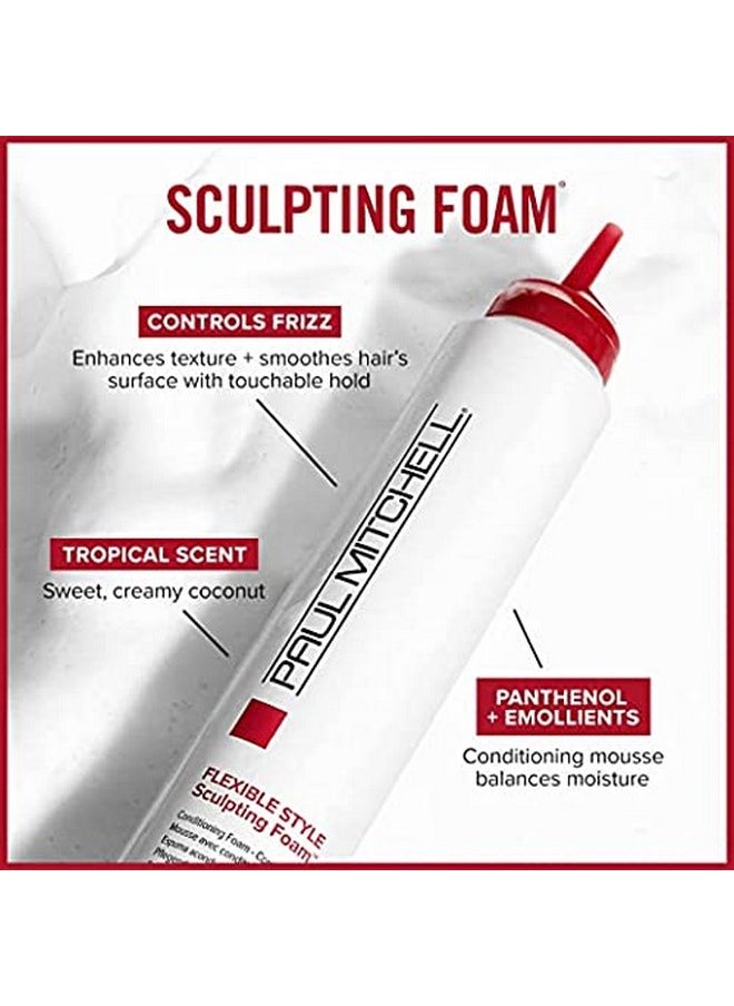 Paul Mitchell - Paul Mitchell Sculpting Foam, Conditions + Controls Frizz, For All Hair Types, 6.7 oz. - Image 1