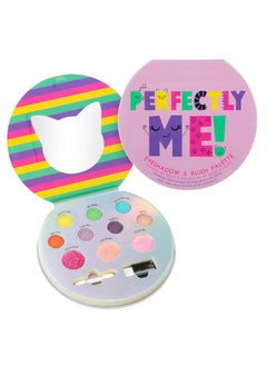 Expressions Expressions Perfectly Me Glisten & Glitter Makeup Palette 10 Color Eyeshadow Palette & Blush Makeup Novelty Beauty Set, Fold Out Compact with Mirror, Cute Makeup Kit Gifts - Washable, Non-Toxic  - Image 1