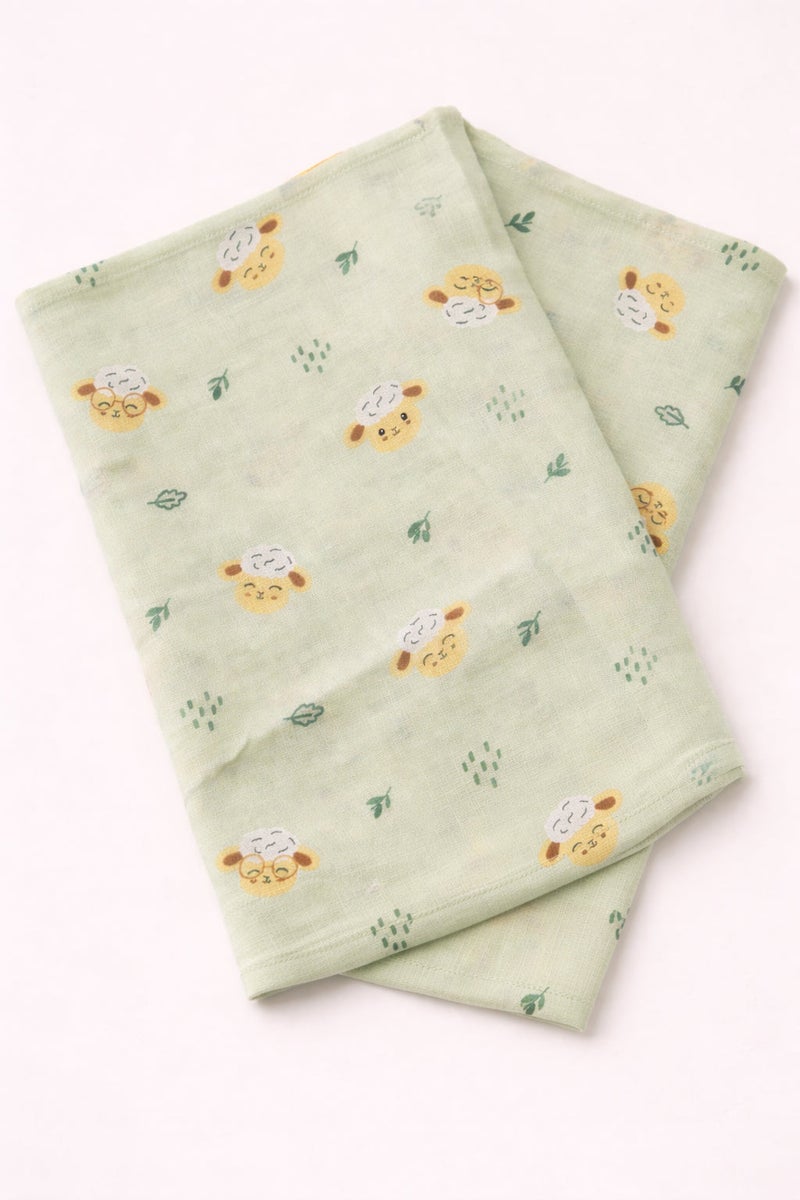Pack of 2 - Muslin Bath Towel - Soft Cotton Absorbent, Multicolor and Multi Design Print (75x150 cm) - Image 3