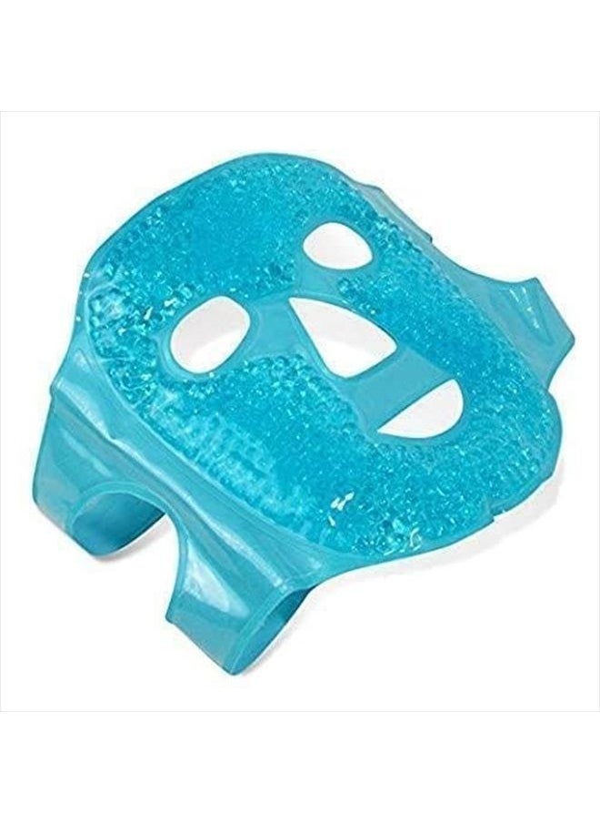 Perfecore Facial Mask Get Rid of Puffy Eyes Migraine Relief, Sleeping, Travel Therapeutic Hot Cold Compress Pack Gel Beads, Spa Therapy Wrap for Sinus Face Puffiness Headaches Gel Mask  - Image 2